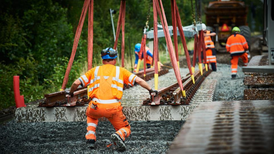 People working on the tracks